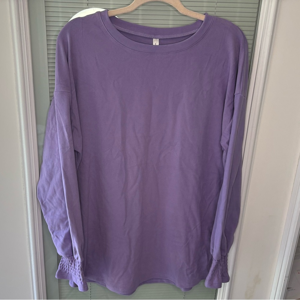 Relaxed Lavender Long Sleeve Pullover